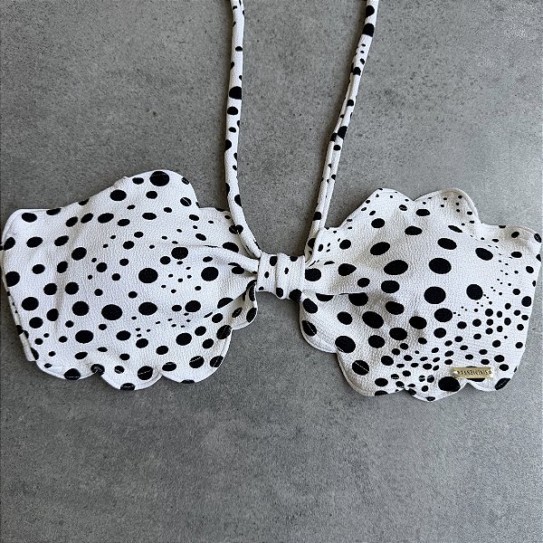 Bojo tomara caia Nuvem 335 tecido Lumiere off white poá (calcinha não inclusa)