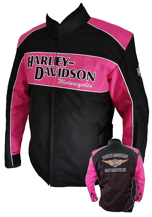 Jaqueta Harley Davidson Impermeável Tradicional Rosa
