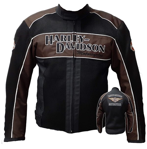 Jaqueta Harley Davidson modelo Verão Tradicional Marrom