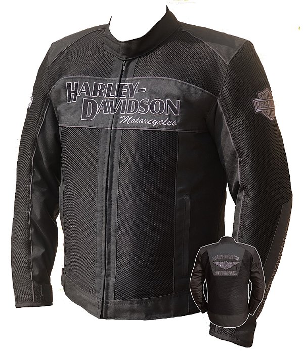 Jaqueta Harley Davidson modelo Verão Tradicional Preta