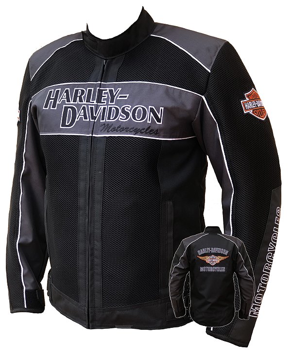 Jaqueta Harley Davidson modelo Verão Tradicional Chumbo