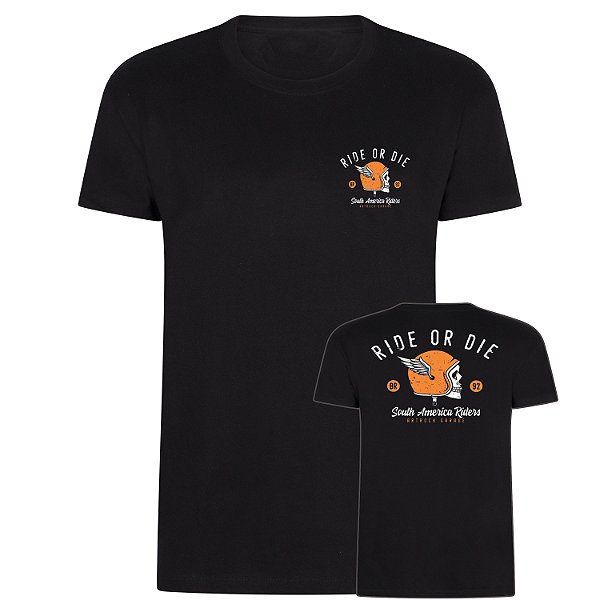 Camiseta Moto Ride or Die Preta