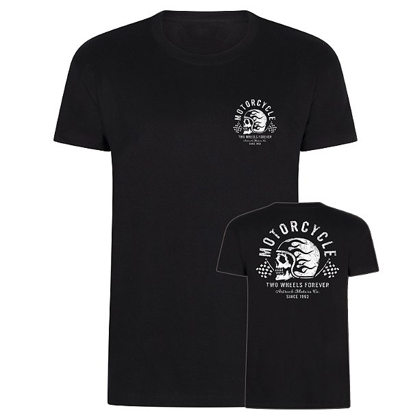 Camiseta Moto Motorcycle Forever Preta