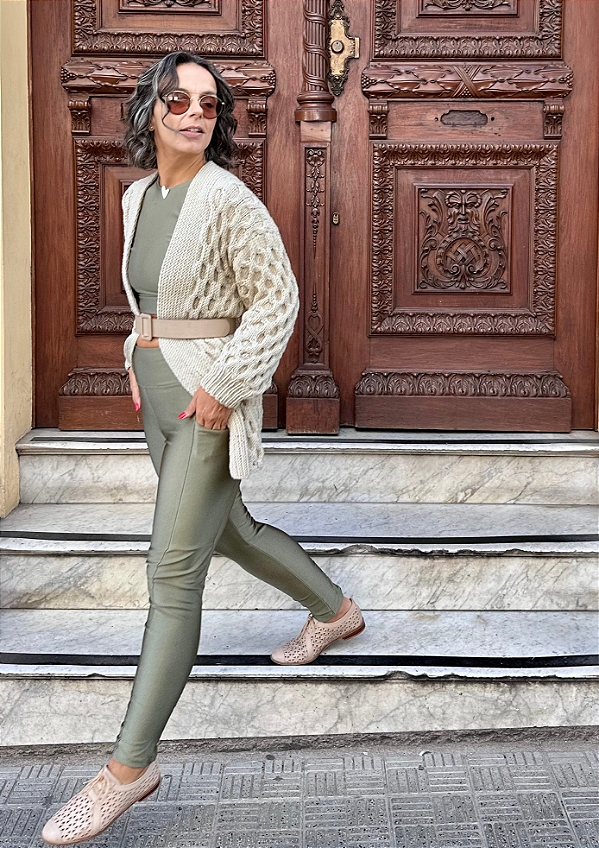 LEGGING KLARA BOLSOS VERDE CHÁ