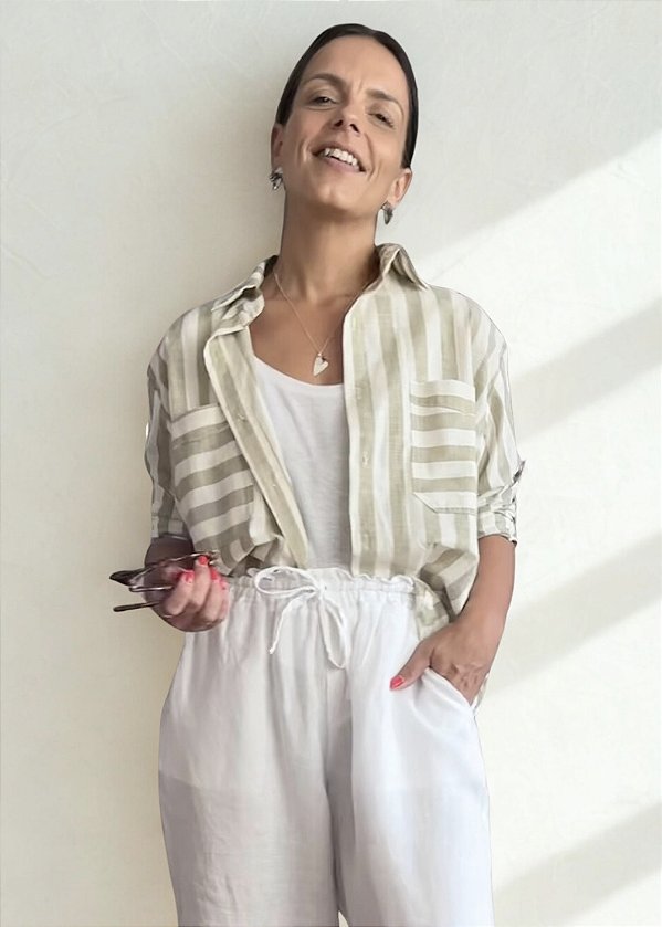 CAMISA TATI LISTRAS VERDE