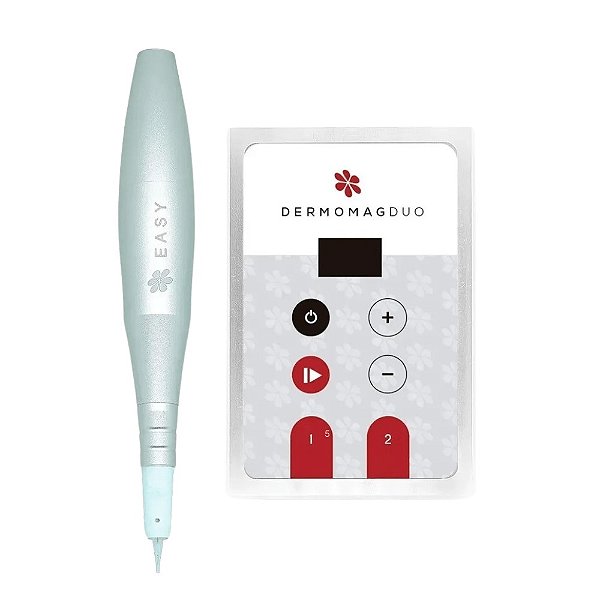 Dermógrafo Mag Completo - Pen Easy Prata com fonte Duo