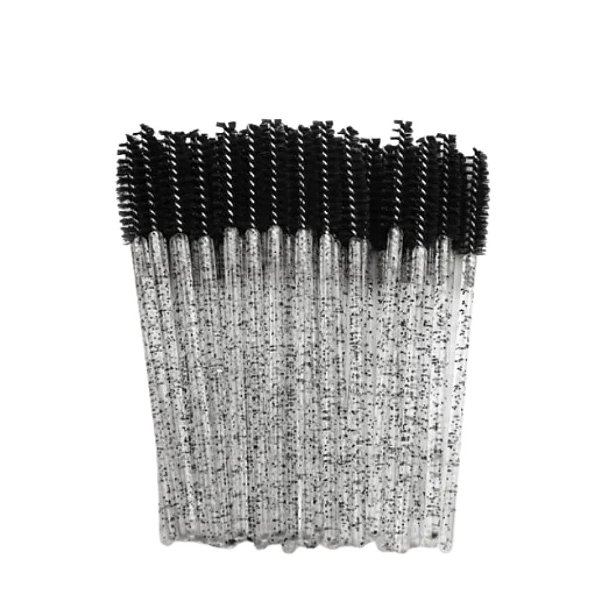 Escovinhas Gliter Preta 50 unidades