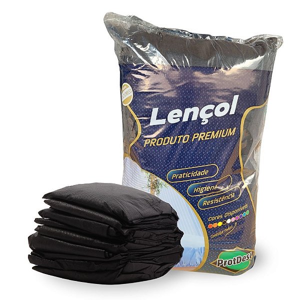 Lençol Preto Descartável Protdesc com 10un ( gramatura 30 )