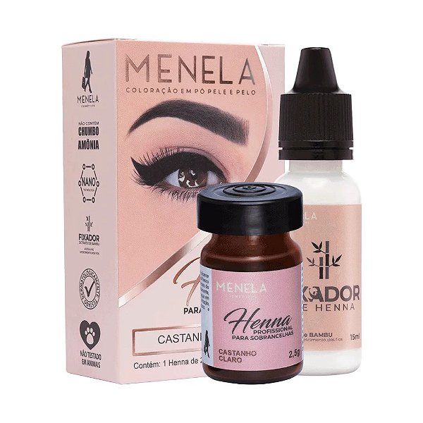 Henna Menela 2,5g Castanho Claro
