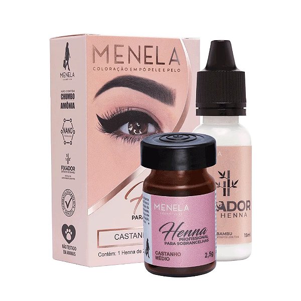 Henna Menela 2,5g Castanho Medio