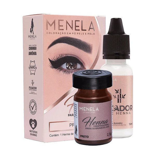Henna Menela 2,5g Preto