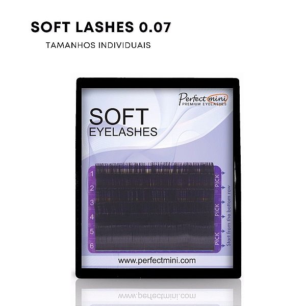 Cílios Soft 6 linhas para Volume Russo 0.07