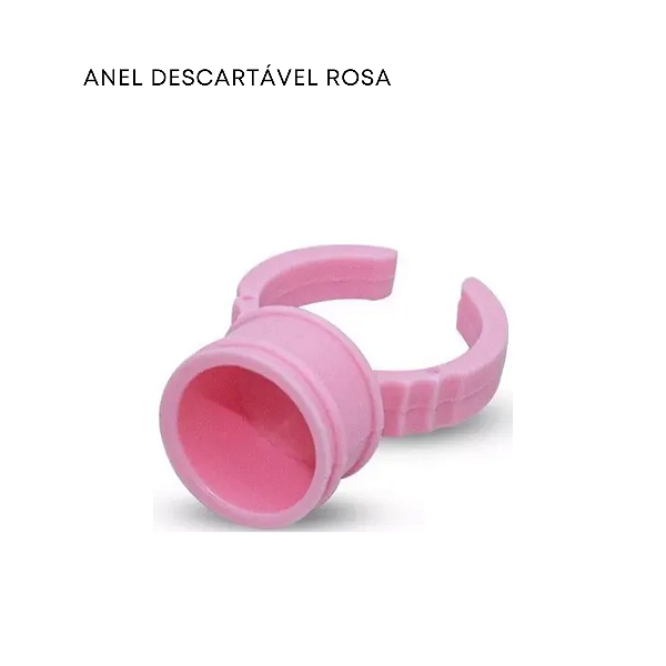Aneis descartaveis Rosa pacote 10 unidades