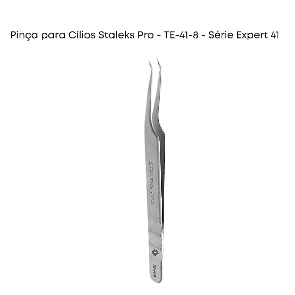 Pinça para Cílios Staleks Pro - TE-41-8 - Série Expert 41