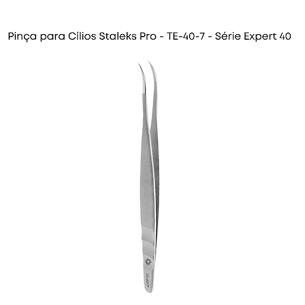 Pinça para Cílios Staleks Pro - TE-40-7 - Série Expert 40