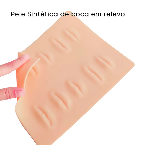 Pele Sintética Boca em relevo