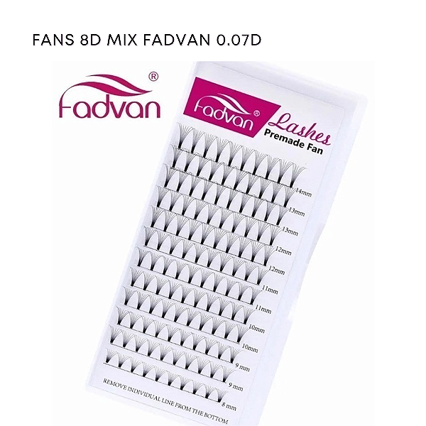 Cílios Fadvan Fan 8D mix 8 ao 14mm 0,07