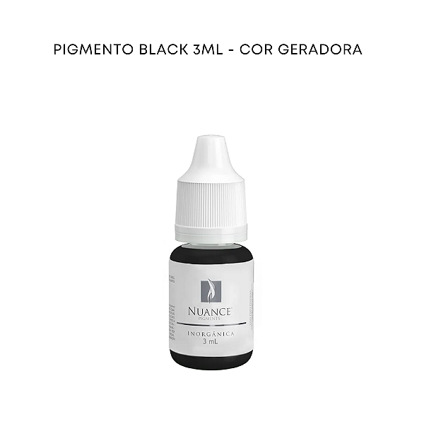 Pigmento Black - Cor Geradora 3ml Inorganico Nuance