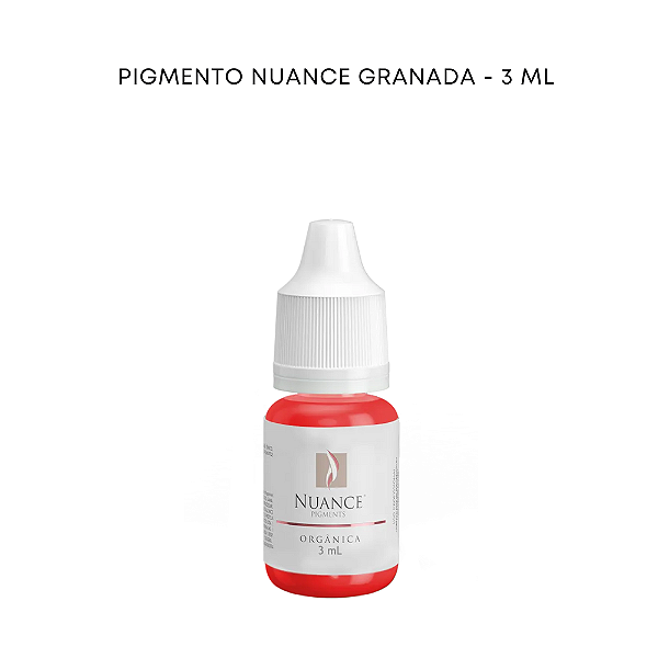 Pigmento Granada - Vermelho Intenso 3ml Organico Nuance