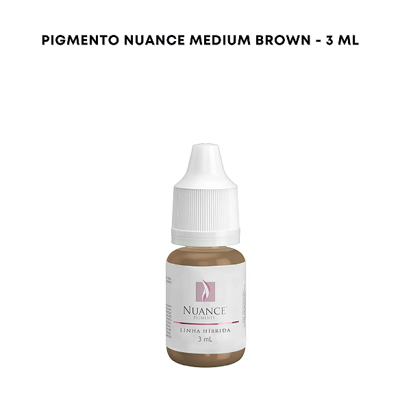 Pigmento Medium Brown - Hibrido 3ml Sobrancelhas Nuance