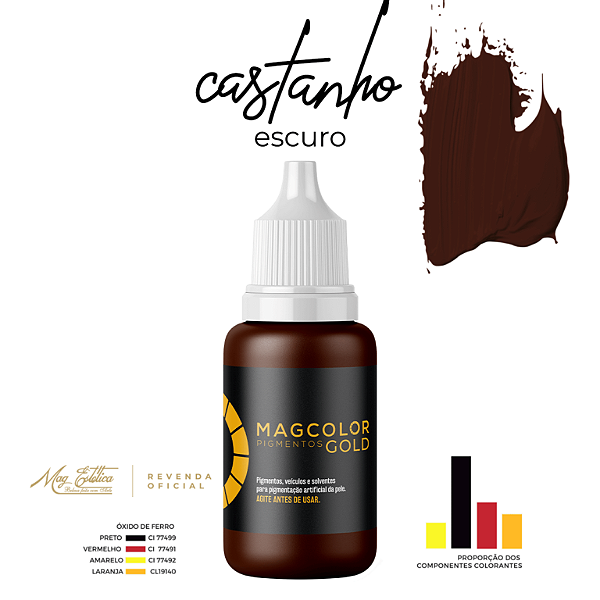 Pigmento Mag Gold 5ml Castanho Escuro