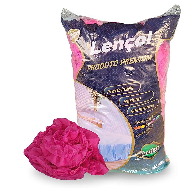 Lençol Rosa Pink Descartável Protdesc com 10un ( gramatura 20 )
