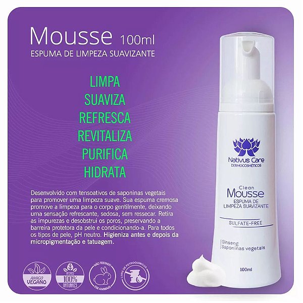 Mousse de Limpeza Nativus Care