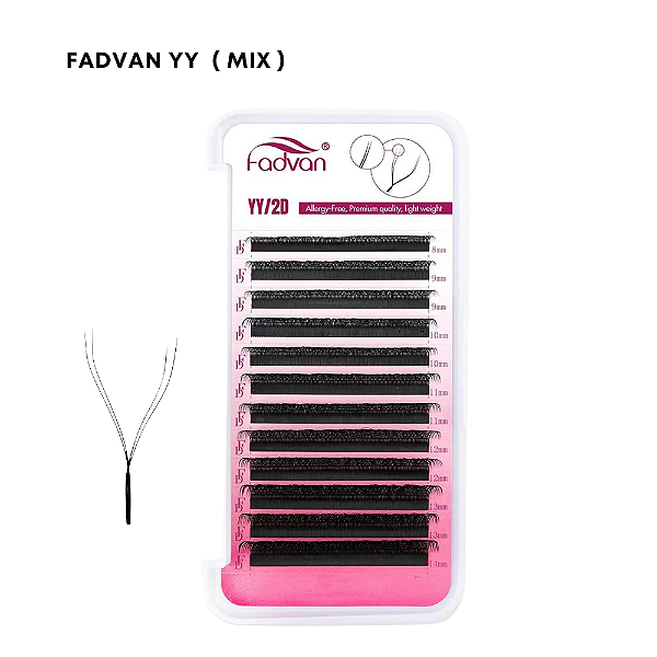 Cílios YY Mix D Fadvan 0,07 ( Volume Brasileiro )
