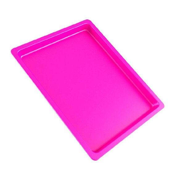 Bandeja Grande Rosa Plástica Autoclavável 22 x 17 x 1,5