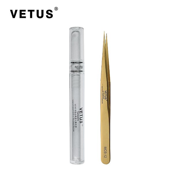 Pinça MCS 12 Vetus Profissional Dourada