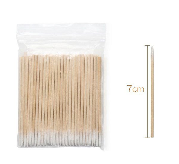 Palito com algodão 100un