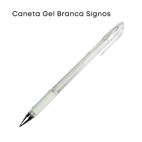 Caneta Gel Branca Signo