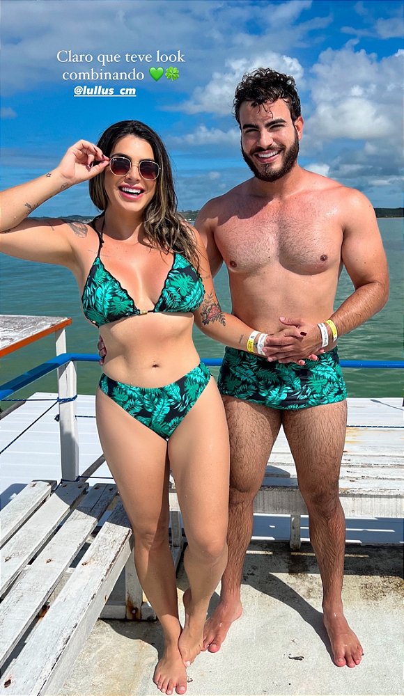 Sunga folhas verde