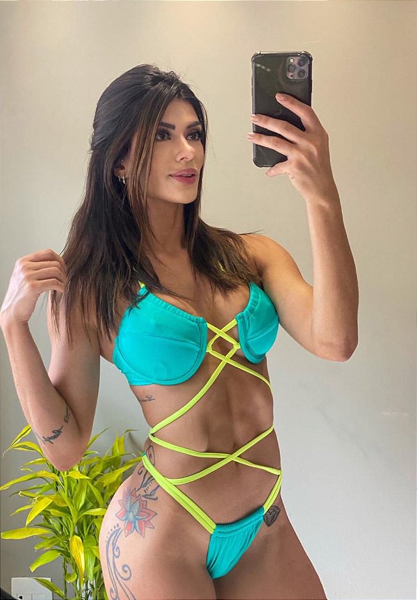 Biquini Julie (verde neon)