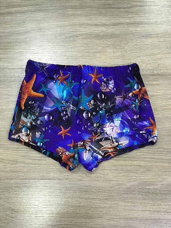 Sunga infantil fundo do mar