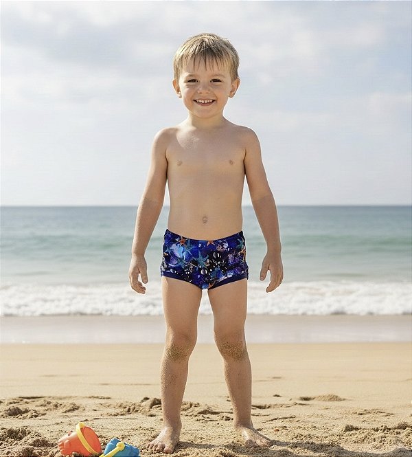 Sunga infantil fundo do mar