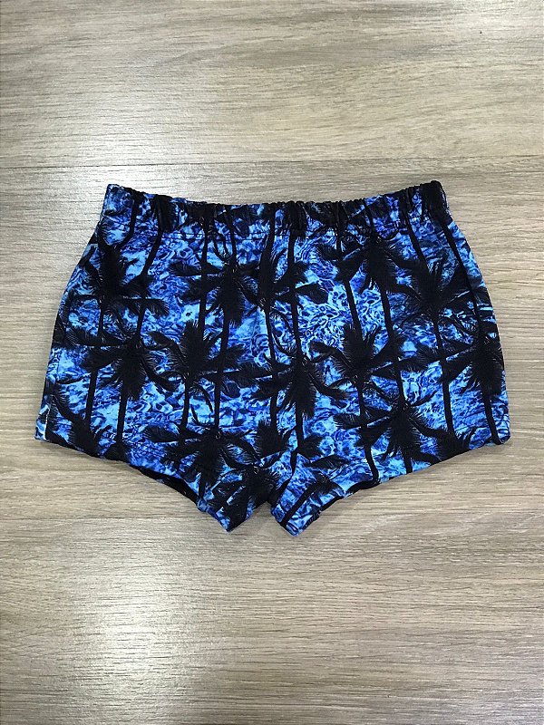 Sunga infantil coqueiros azul