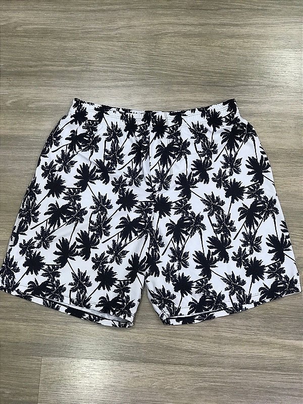Bermuda infantil coqueiros branco