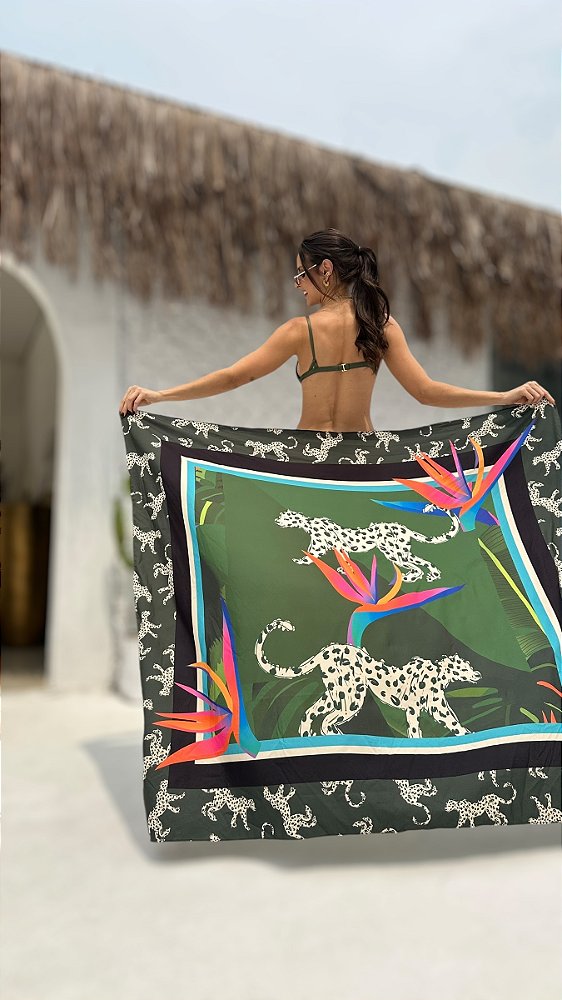 Pareo Canga Resort - Leopard Militar