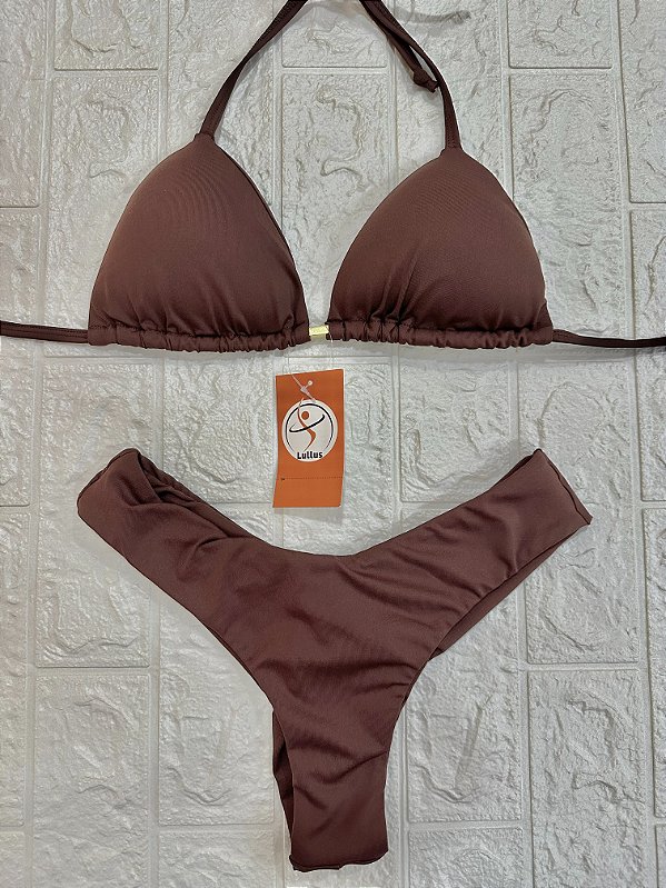 Biquini cortininha fio duplo (marrom)