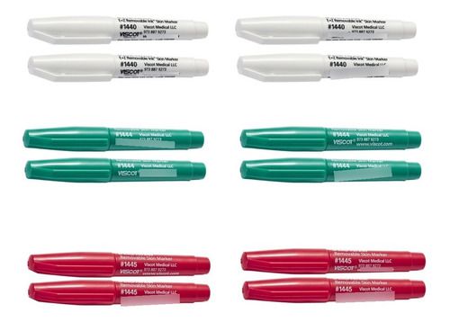 Kit 12 Canetas Dérmica Marcação Dermarker, Viscot.