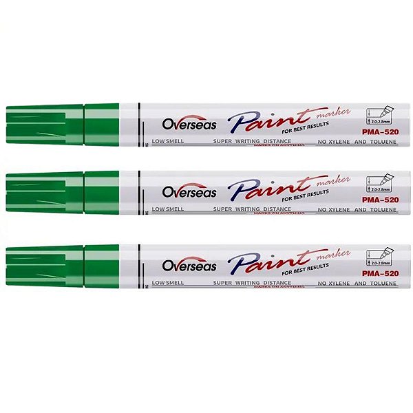 Kit 3 Canetas Cirúrgicas Marcador Pele-Alto Rendimento-Verde