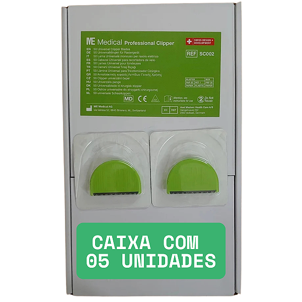KIT 5 Lâminas Universal para Tricotomizador Cirúrgico - MedPex