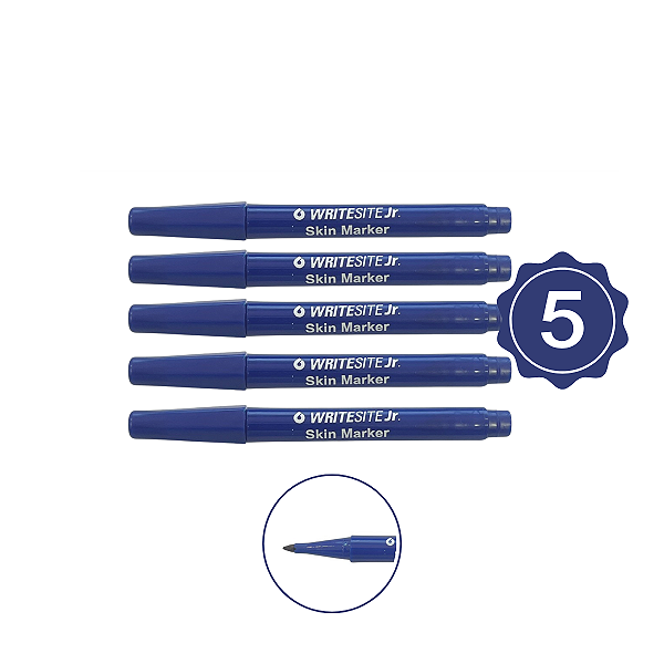 KIT 5 CANETA MARCADORA ASPEN JUNIOR PONTA REGULAR