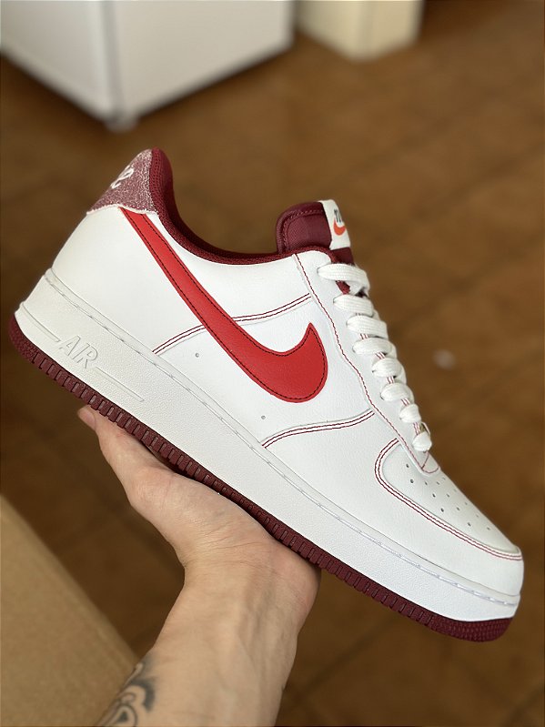 NIKE AIR FORCE LOW ‘07 “white/university red”