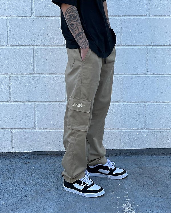 CALÇA CARGO 2.0 bege (sarja premium)