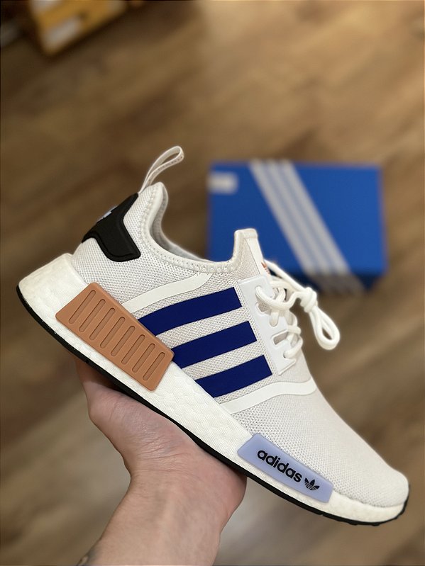ADIDAS NMD R1 (Cloud White/ Semi Lucid Blue)