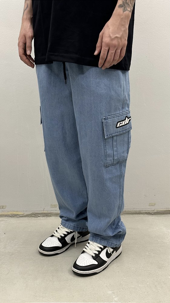 CALÇA CARGO JEANS 90’S