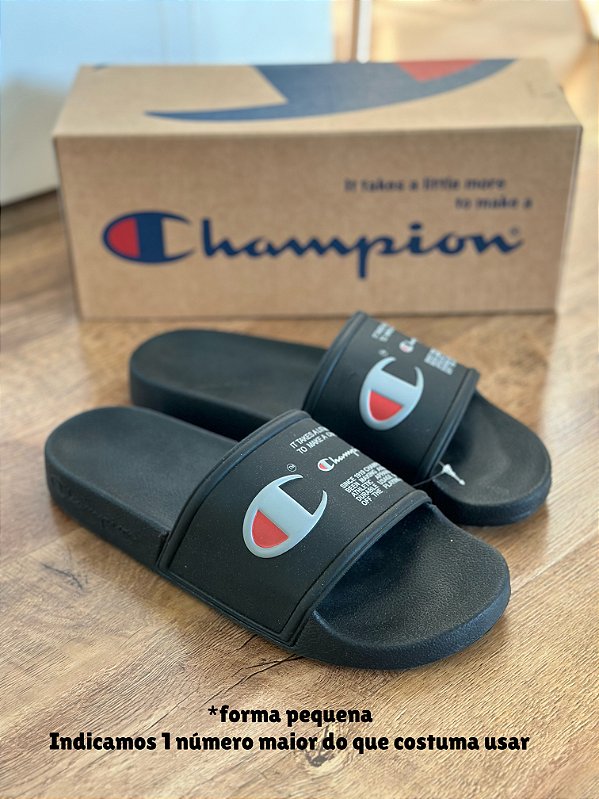 CHINELO CHAMPION IPO SQUISH (preto) FORMA PEQUENA