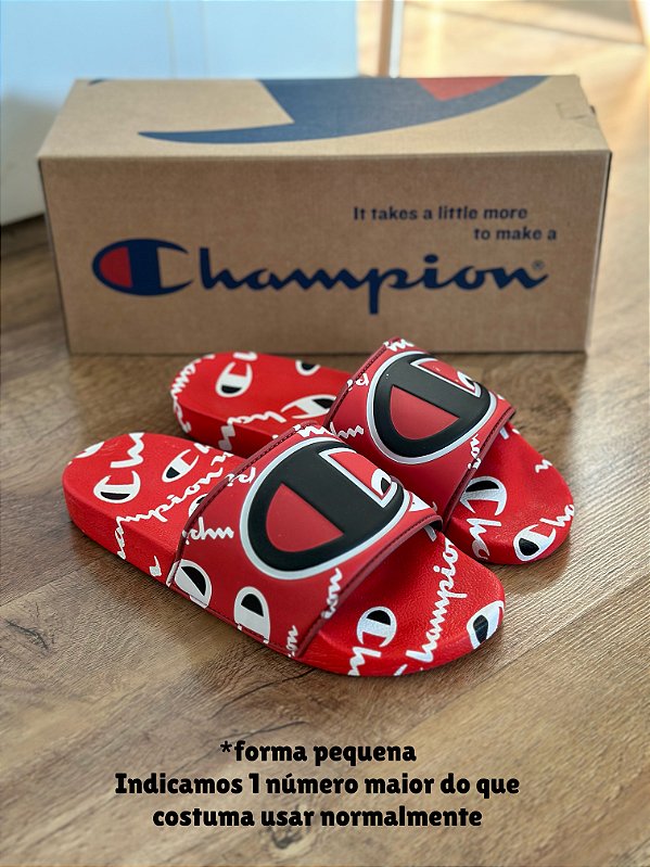 CHINELO CHAMPION IPO WARPED (vermelho) FORMA PEQUENA